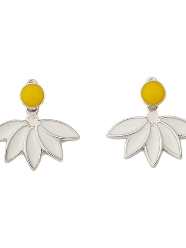 Pura Vida Silver Daisy Ear Jacket Earrings