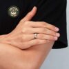 18k Rose Gold Plated Tungsten Carbide Ring Two Tone Wedding Band