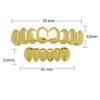 LuReen Shiny 14k Gold Silver Grillz 8 Teeth Top