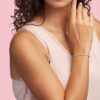 Elegant Pandora Glowing Slider Tennis Bracelet in Sterling Silver with Cubic Zirconia
