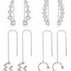 Hoop Climber Crawler Wrap Cartilage Piercing Earrings Set