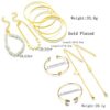 19pcs Multiple Layered Stackable Open Cuff Wrap Bangle Gold Bracelets