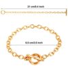 Yaomiao 24 Pieces Chain Bracelets Stainless Steel Bracelet