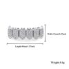 18K Gold Plated Iced Out CZ Fang High Bottom Mouth Enamel Grills Set