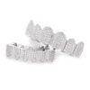 18K Teeth Gold Grillz Lab Simulated Diamonds Grillz