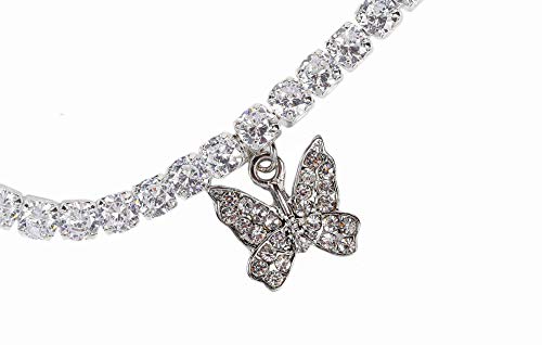 Butterfly Necklace 4mm Tennis Chain