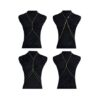 Masedy 4Pcs 18K Gold-Plated Sexy Crossover Body Belly Chains