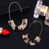 Acrylic Earrings Statement Tortoise Hoop Earrings