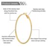 3 Pairs Big Hoop Earrings Rose Gold Plated Silver