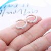 Swarovski Zirconia 925 Sterling Silver Cuff Earrings for Women