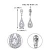 Crystal Luxury Dual Teardrop Wedding Clip-On Earrings