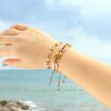 KELITCH Gold Shell Cowry Charm Bracelet Handmade