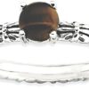 925 Sterling Silver Tigers Eye Band Ring