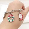 Bracelet Link Chains Silver DIY Christmas Charms