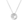 6.5mm Cubic Zirconia Bezel Set Solitaire Pendant Platinum Plated