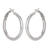 Ellen Tracy Sterling Silver Round Hoop Earrings for Women