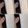 Gold Pearl Cubic Zirconia Hoop Earrings