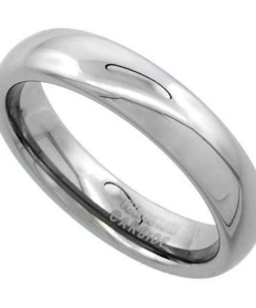 5mm Comfort Fit Domed Wedding Band Ring for Him & Her
