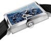 Agelocer Men's Double-Sided Hollow Black Steel Dual Time