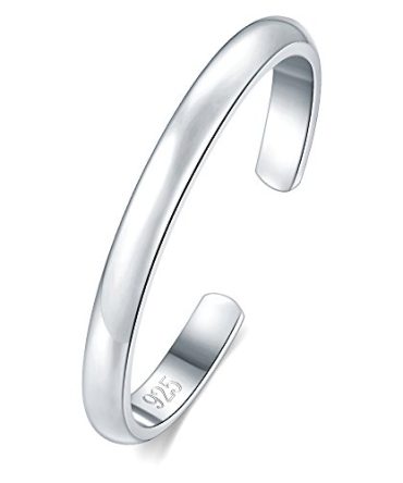 BoRuo Hypoallergenic Adjustable Band Ring