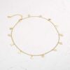 Fremttly Star Choker Necklaces Handmade Simple 14K Gold