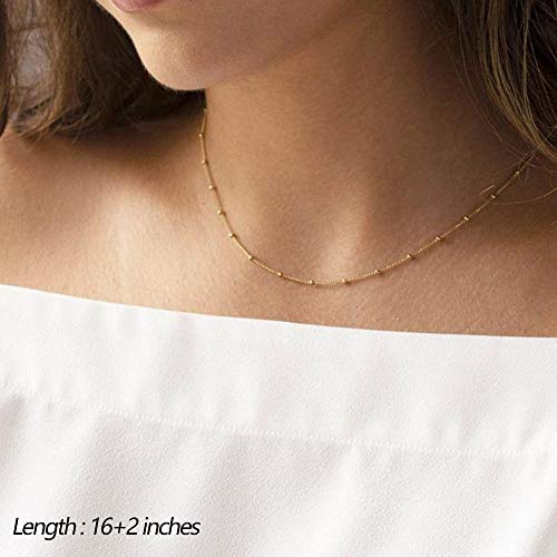 14k Real Gold Choker Disc Necklace Handmade