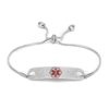 Free Engraving Medical Alert ID Bracelet Adjustable Stainless Steel