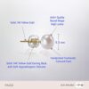 PAVOI 14K Gold Freshwater Cultured White Button Pearl