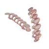 TSANLY Gold Grillz Iced Out CZ Diamond Top & Bottom Set 