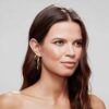 14K Yellow Gold Hoop Earrings 20mm Infinity Gold Hoops Women Earrings