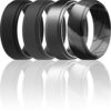 Grey Camo, Gunmetal Silicone Wedding Ring for Men