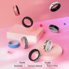 CHICMODA Silicone Rings Women Mens,8 Colorful Silicone Rings