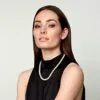THE PEARL SOURCE 14K Gold 5.0-5.5mm AAAA Quality White Pearl Necklace