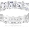 Amazon Collection Platinum-Plated Sterling Silver Ring