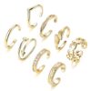 8PCS Adjustable Toe Ring Open Tail Ring Flower Knot