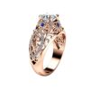 Elevate Your Style with Paymenow-Jewellery Luxurious Crystal Rhinestone Statement Ring (Gold, Size 7)