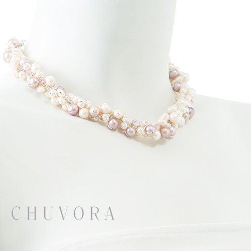 Chuvora Genuine Pink Cultured Fresh Water Pearl