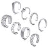 D.Bella Adjustable Toe Rings Set for Women: Summer Beach Collection in Rose Gold and Silver, Hypoallergenic Open Toe Rings for Finger and Foot.
