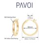 14K Yellow Gold Hoop Earrings for Women