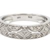 Sterling Silver Diamond Band Ring