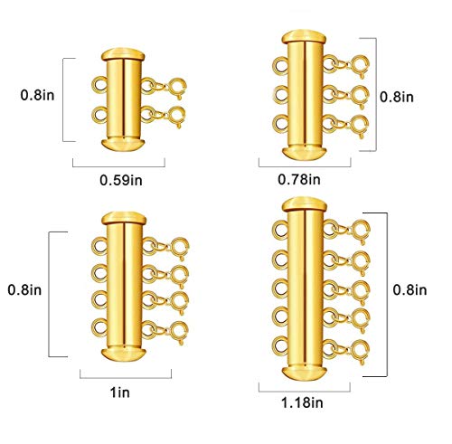Necklace Connector Multi Strands Slide Tube Clasps