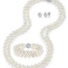 THE PEARL SOURCE 14K Gold 7-8mm Round White Pearl
