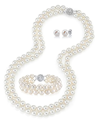 THE PEARL SOURCE 14K Gold 7-8mm Round White Pearl