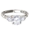 MauliJewels Engagement Rings for Women 1/2 Carat Halo Engagement