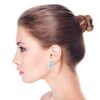 Open Criss Cross Celtic Knot Weave Clip On Earrings