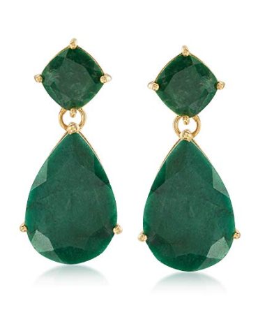 Ross-Simons 19.20 ct. t.w. Emerald Drop Earrings
