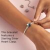PANDORA Jewelry Moments Heart Clasp Snake Chain Charm