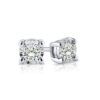 Diamond Wish Sterling Silver Round Diamond Stud Earrings