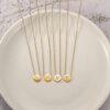 Opal Necklace Gold Plated Round Disc Pendant Enhancers