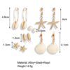 Starfish Shell Conch Stud Earrings